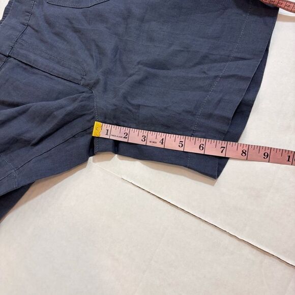 Athleta Voyager Linen Shorts NEW with tags Size 4 Granite Blue - Picture 15 of 15
